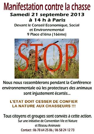 Affiche anti-chasse CVN