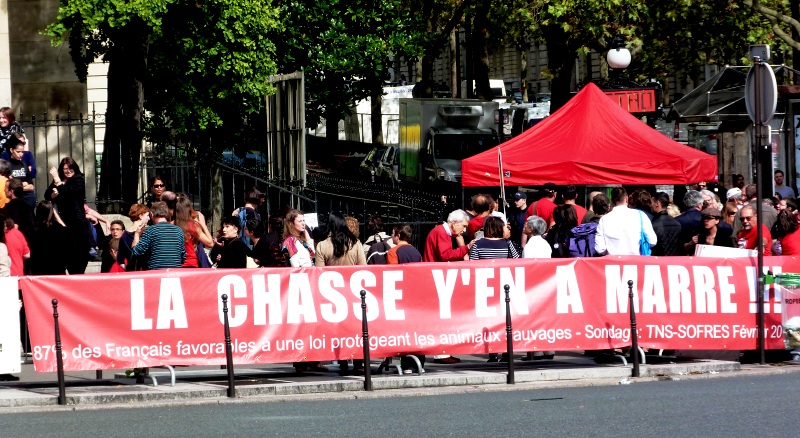 Manifestation pour l'abolition de la chasse : Paris 21 Septembre 2013