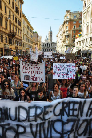 Manifestation à Rome