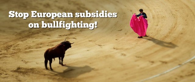 Stop aux subventions Européennes pour le corrida